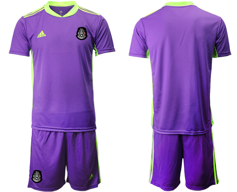 Men 2021 Mexico purple goalkeeper soccer jerseys->mexico jersey->Soccer Country Jersey